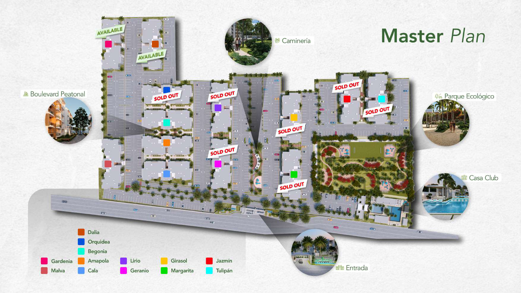 Master Plan con disponibilidad